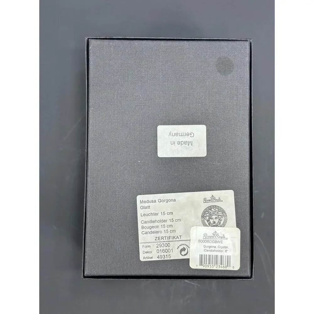 Gianni Versace Rosenthol‎ Medusa Logo Empty Gift Box For 6” Candleholder